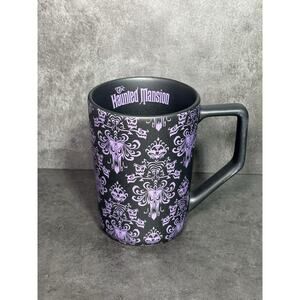 Disney Parks The Haunted Mansion Wallpaper Tall Latte Mug Cup Purple Black